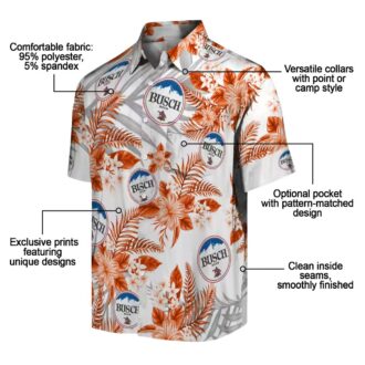 Women's Baltimore Orioles Hawaiian Shirt - Orange & White Tropical Hibiscus Palm Leaves for Vacation