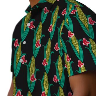 Boston Red Sox Aloha Black Green Hawaiian Shirt - Perfect for Summer, Beach & MLB Fans