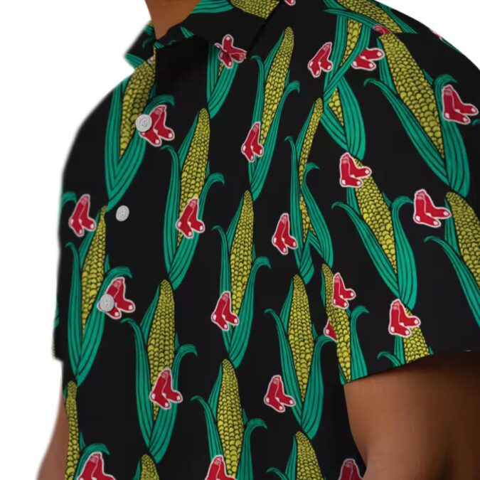 Boston Red Sox Aloha Black Green Hawaiian Shirt - Perfect for Summer, Beach & MLB Fans