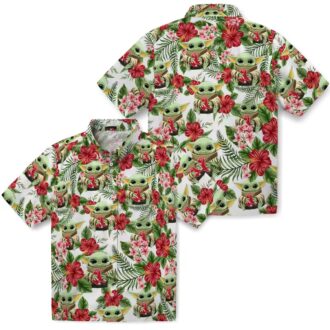 Boston Red Sox Aloha Summer Hawaiian Shirt - Tropical Yoda Green MLB Summer Beachwear