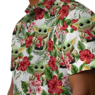 Boston Red Sox Aloha Summer Hawaiian Shirt - Tropical Yoda Green MLB Summer Beachwear
