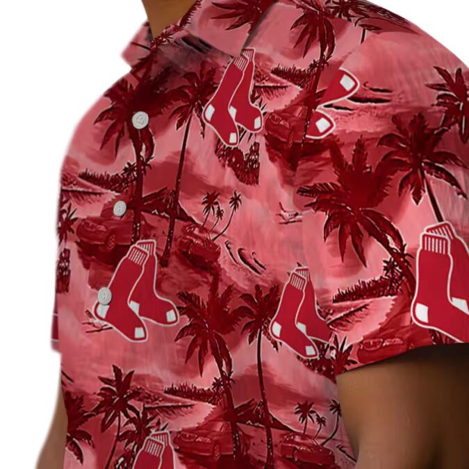 Boston Red Sox Coastal Palms Red Hawaiian Shirt - Tropical MLB Team Apparel for Summer