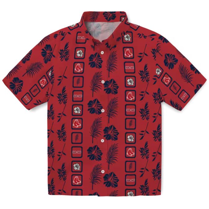 Boston Red Sox Floral Hawaiian Shirt - Tropical Aloha Summer Baseball Fan Gear
