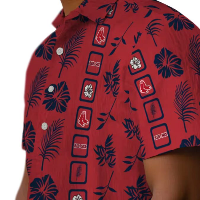 Boston Red Sox Floral Hawaiian Shirt - Tropical Aloha Summer Baseball Fan Gear