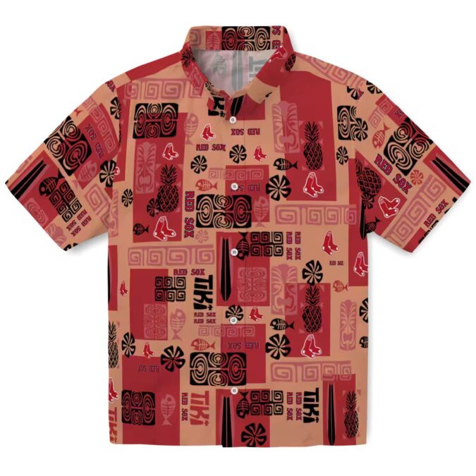 Boston Red Sox Tribal Hawaiian Shirt - MLB Tropical Aloha Beachwear