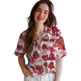 Boston Red Sox Tropical Plants Hawaiian Shirt - Summer Beachwear for Red Sox Fans