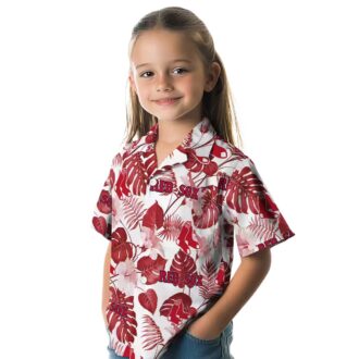 Boston Red Sox Tropical Plants Hawaiian Shirt - Summer Beachwear for Red Sox Fans