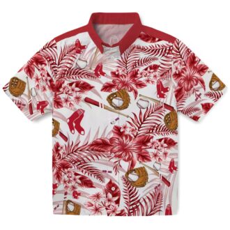 Custom Boston Red Sox Floral Hawaiian Shirt - MLB Baseball Summer Beach Shirt