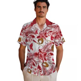 Custom Boston Red Sox Floral Hawaiian Shirt - MLB Baseball Summer Beach Shirt
