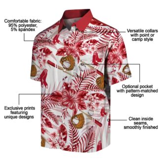 Custom Boston Red Sox Floral Hawaiian Shirt - MLB Baseball Summer Beach Shirt