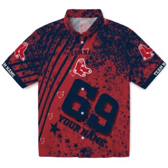 Custom Boston Red Sox Star Stripes Red Hawaiian Shirt - Perfect MLB Summer Outfit