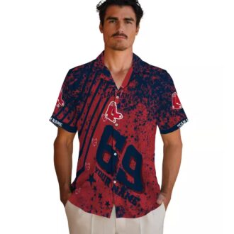 Custom Boston Red Sox Star Stripes Red Hawaiian Shirt - Perfect MLB Summer Outfit