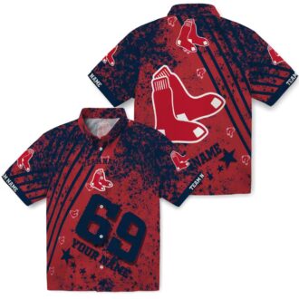 Custom Boston Red Sox Star Stripes Red Hawaiian Shirt - Perfect MLB Summer Outfit