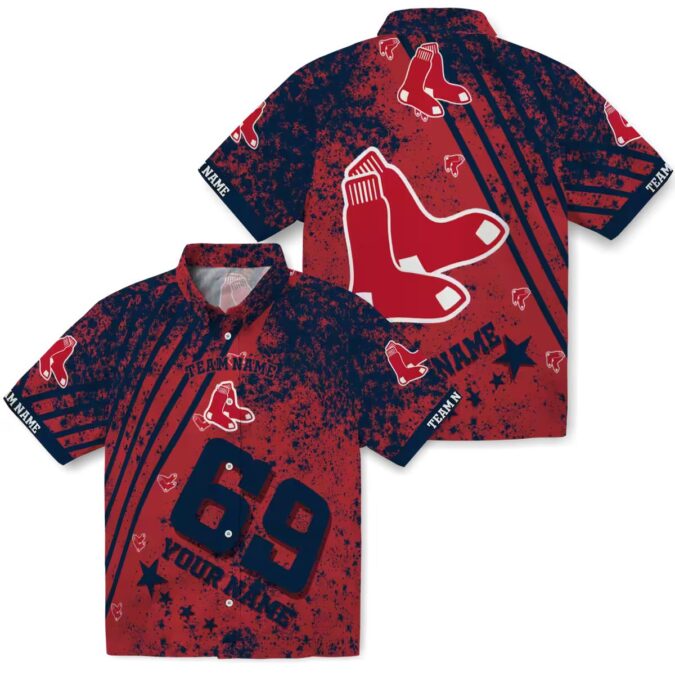 Custom Boston Red Sox Star Stripes Red Hawaiian Shirt - Perfect MLB Summer Outfit