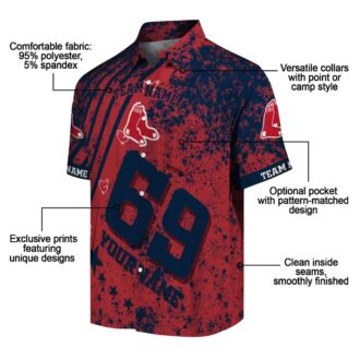 Custom Boston Red Sox Star Stripes Red Hawaiian Shirt - Perfect MLB Summer Outfit