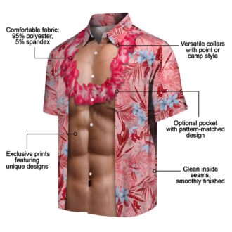 MLB Boston Red Sox Hawaiian Shirt - Red Illusion Tropical Beachwear for Fans in USA