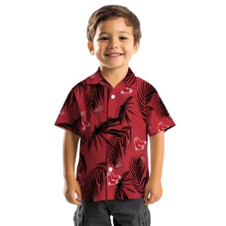 MLB Boston Red Sox Palm Leaf Hawaiian Shirt - Tropical Summer Baseball Shirt