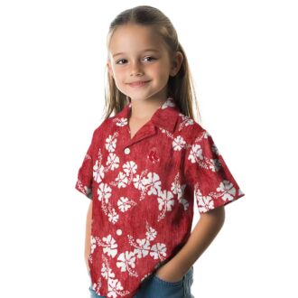 MLB Boston Red Sox Tropical Clusters Hawaiian Shirt - Red Hibiscus Summer Style
