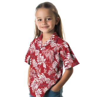 MLB Boston Red Sox Tropical Leaf Hawaiian Shirt - Red & White Summer Gear