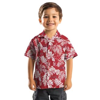 MLB Boston Red Sox Tropical Leaf Hawaiian Shirt - Red & White Summer Gear