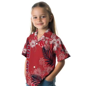 Official Boston Red Sox Hibiscus Print Hawaiian Shirt - MLB Team Summer Apparel