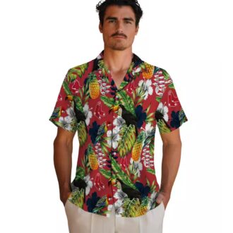 Personalized Boston Red Sox Tropical Toucan Hawaiian Shirt - Red & Green MLB Fan Apparel
