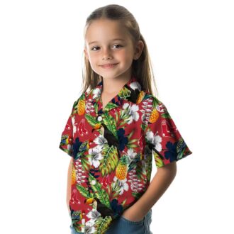 Personalized Boston Red Sox Tropical Toucan Hawaiian Shirt - Red & Green MLB Fan Apparel