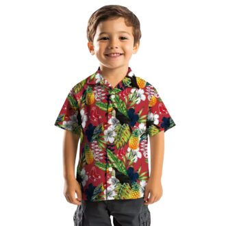 Personalized Boston Red Sox Tropical Toucan Hawaiian Shirt - Red & Green MLB Fan Apparel