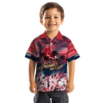 Tropical Canoe Red Boston Red Sox Hawaiian Shirt - Personalized MLB Fan Apparel for Summer
