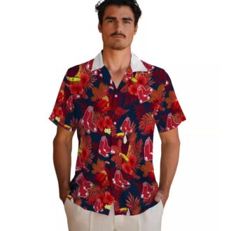 Unique Boston Red Sox Tropical Hawaiian Shirt - Floral Toucan Design for MLB Baseball Fans