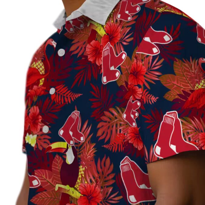 Unique Boston Red Sox Tropical Hawaiian Shirt - Floral Toucan Design for MLB Baseball Fans