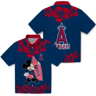 Limited Edition Los Angeles Angels Surfing Mickey Hawaiian Shirt - Summer Beach Style
