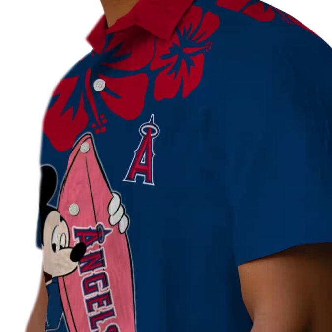 Limited Edition Los Angeles Angels Surfing Mickey Hawaiian Shirt - Summer Beach Style