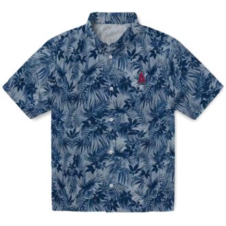 Los Angeles Angels Aloha Blue Leaf Pattern Shirt - Cool Summer Outfit for MLB Fans