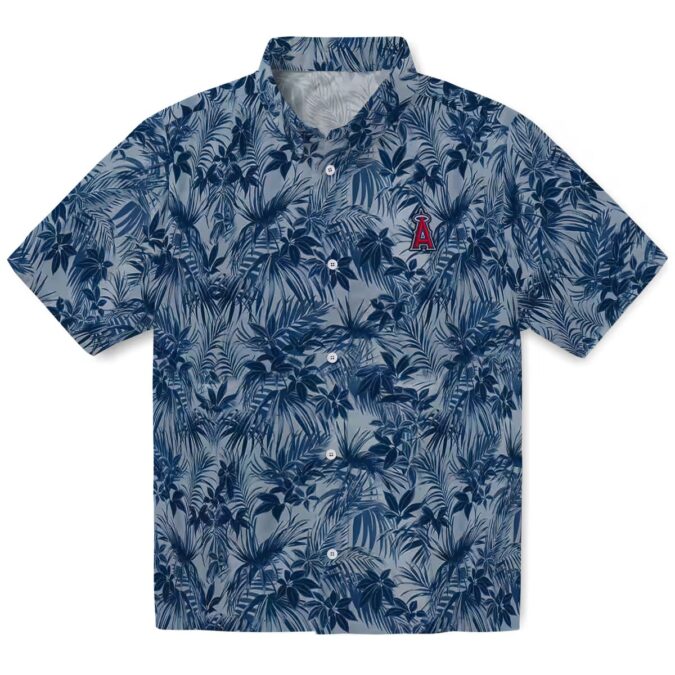 Los Angeles Angels Aloha Blue Leaf Pattern Shirt - Cool Summer Outfit for MLB Fans