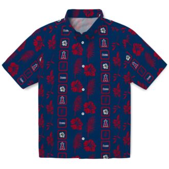 Los Angeles Angels Blue Floral Hawaiian Shirt - Tropical Fan Shirt for Summer
