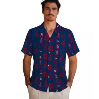 Los Angeles Angels Blue Floral Hawaiian Shirt - Tropical Fan Shirt for Summer