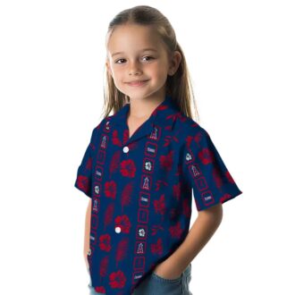 Los Angeles Angels Blue Floral Hawaiian Shirt - Tropical Fan Shirt for Summer