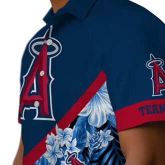 Los Angeles Angels Custom Name Hawaiian Shirt - Floral Chevron Summer Edition