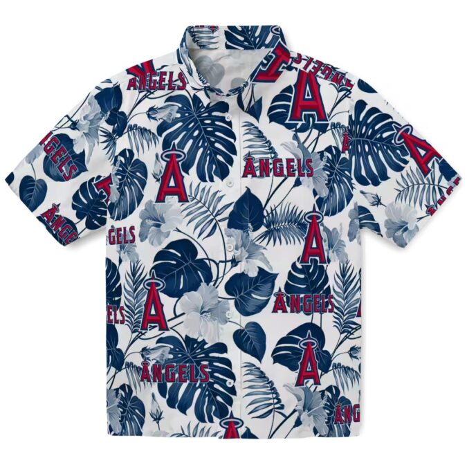 Los Angeles Angels MLB Hawaiian Shirt - Tropical Blue White Shirt for Summer Beach Parties