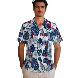 Los Angeles Angels MLB Hawaiian Shirt - Tropical Blue White Shirt for Summer Beach Parties