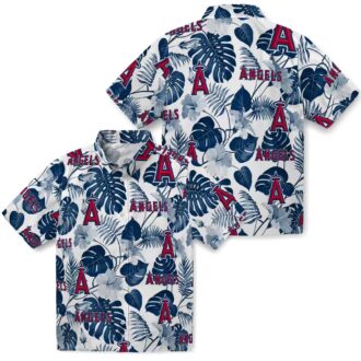 Los Angeles Angels MLB Hawaiian Shirt - Tropical Blue White Shirt for Summer Beach Parties
