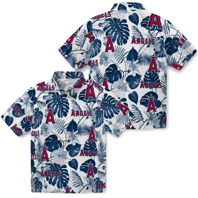 Los Angeles Angels MLB Hawaiian Shirt - Tropical Blue White Shirt for Summer Beach Parties