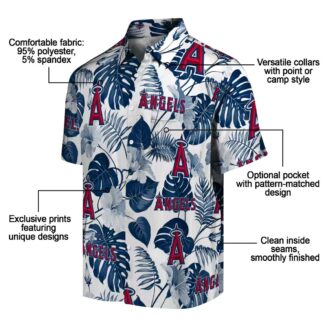 Los Angeles Angels MLB Hawaiian Shirt - Tropical Blue White Shirt for Summer Beach Parties