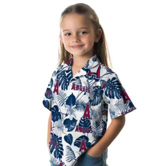 Los Angeles Angels MLB Hawaiian Shirt - Tropical Blue White Shirt for Summer Beach Parties