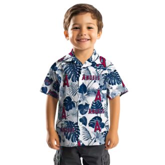 Los Angeles Angels MLB Hawaiian Shirt - Tropical Blue White Shirt for Summer Beach Parties