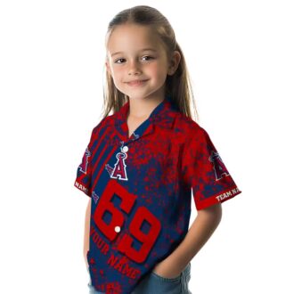 Los Angeles Angels MLB Star Stripes Hawaiian Shirt - Custom Blue Fan Shirt