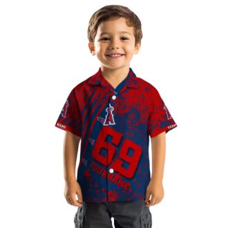 Los Angeles Angels MLB Star Stripes Hawaiian Shirt - Custom Blue Fan Shirt