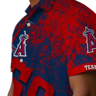 Los Angeles Angels MLB Star Stripes Hawaiian Shirt - Custom Blue Fan Shirt