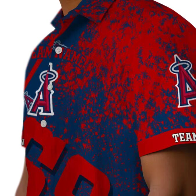 Los Angeles Angels MLB Star Stripes Hawaiian Shirt - Custom Blue Fan Shirt